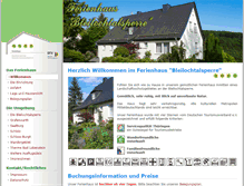 Tablet Screenshot of ferienhaus-bleilochtalsperre.de